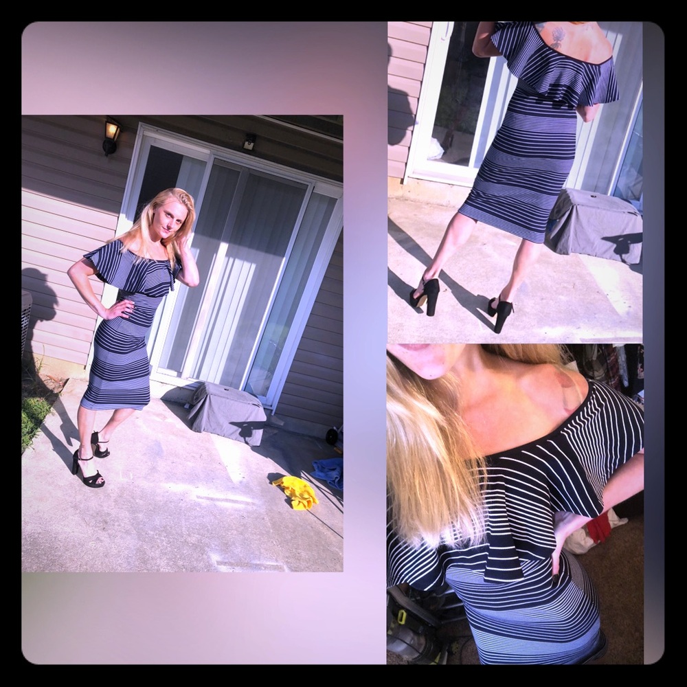 Off shoulder pencil dress